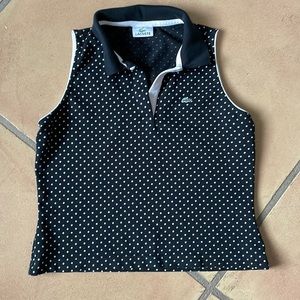 Polka dot sleeveless Lacoste polo